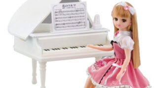 リカちゃんインテリア ホワイトオルゴールピアノ