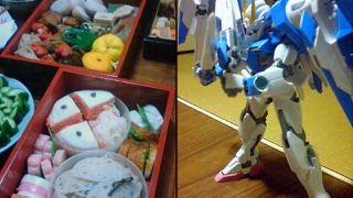 元旦の制作物、おせちとガンダム