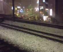 五反田駅の雪