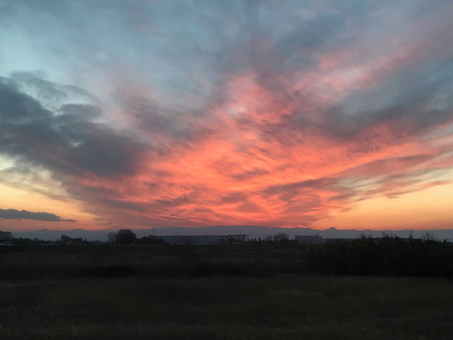 秩父連山の夕焼け