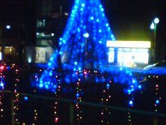 青いクリスマスツリー