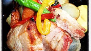 豚のコンフィとオーブン野菜
